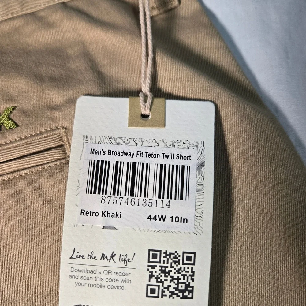 Mountain Khakis Broadway Fit Shorts‎ Mens 44x10 Khaki Tan Cotton  Outdoor NWT